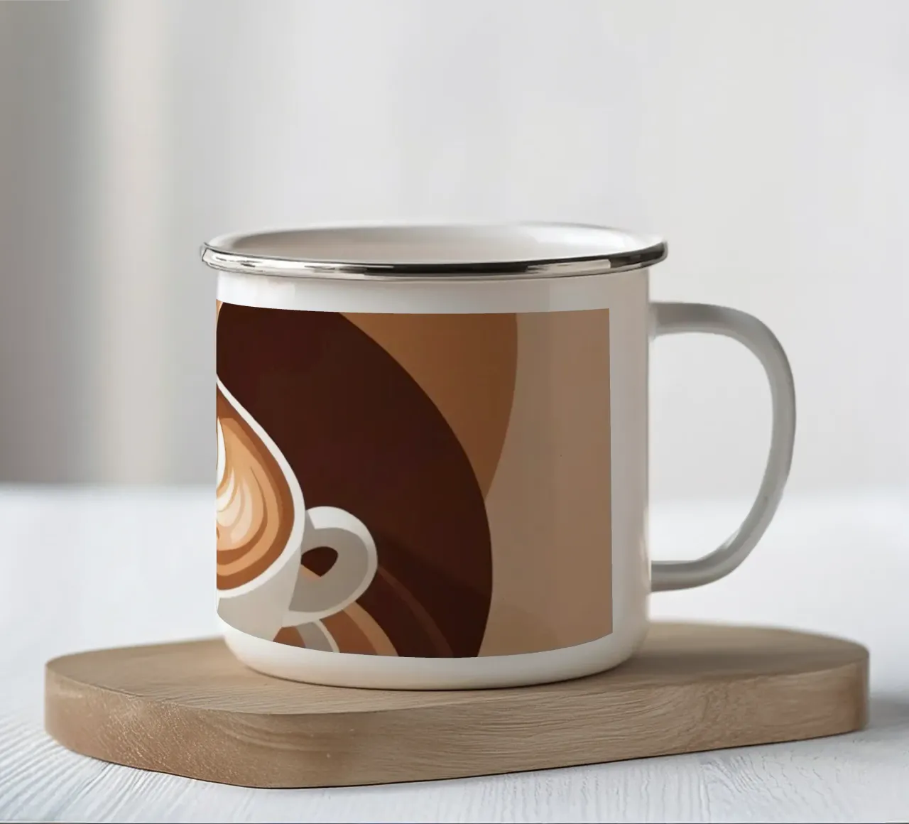 Latte Serenity tazza in smalto da Maison Solis