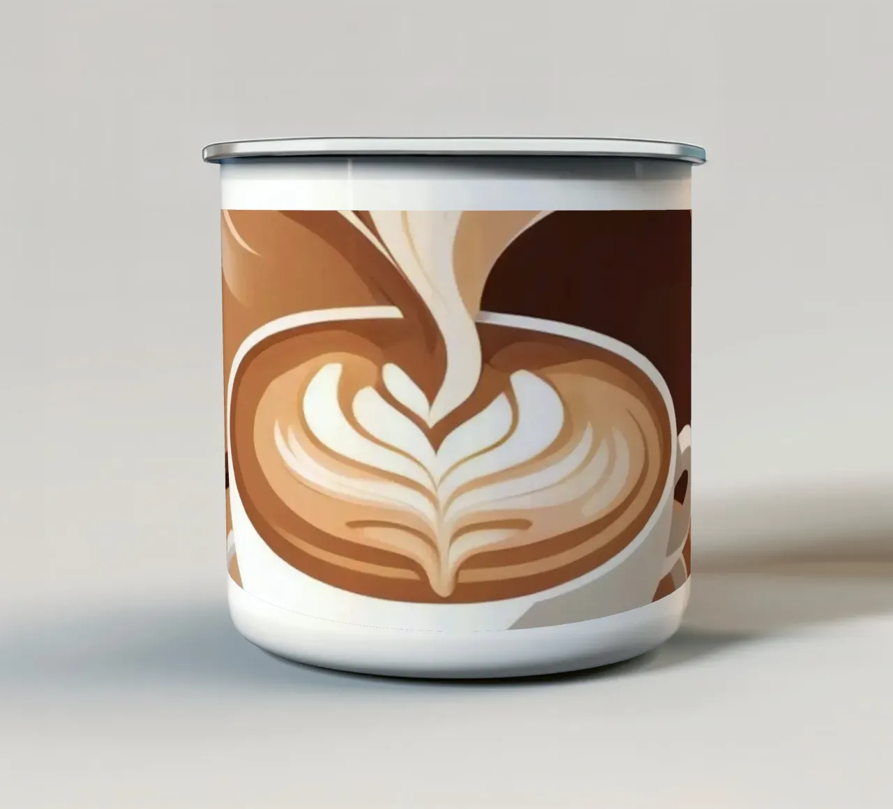 Latte Serenity tazza in smalto da Maison Solis