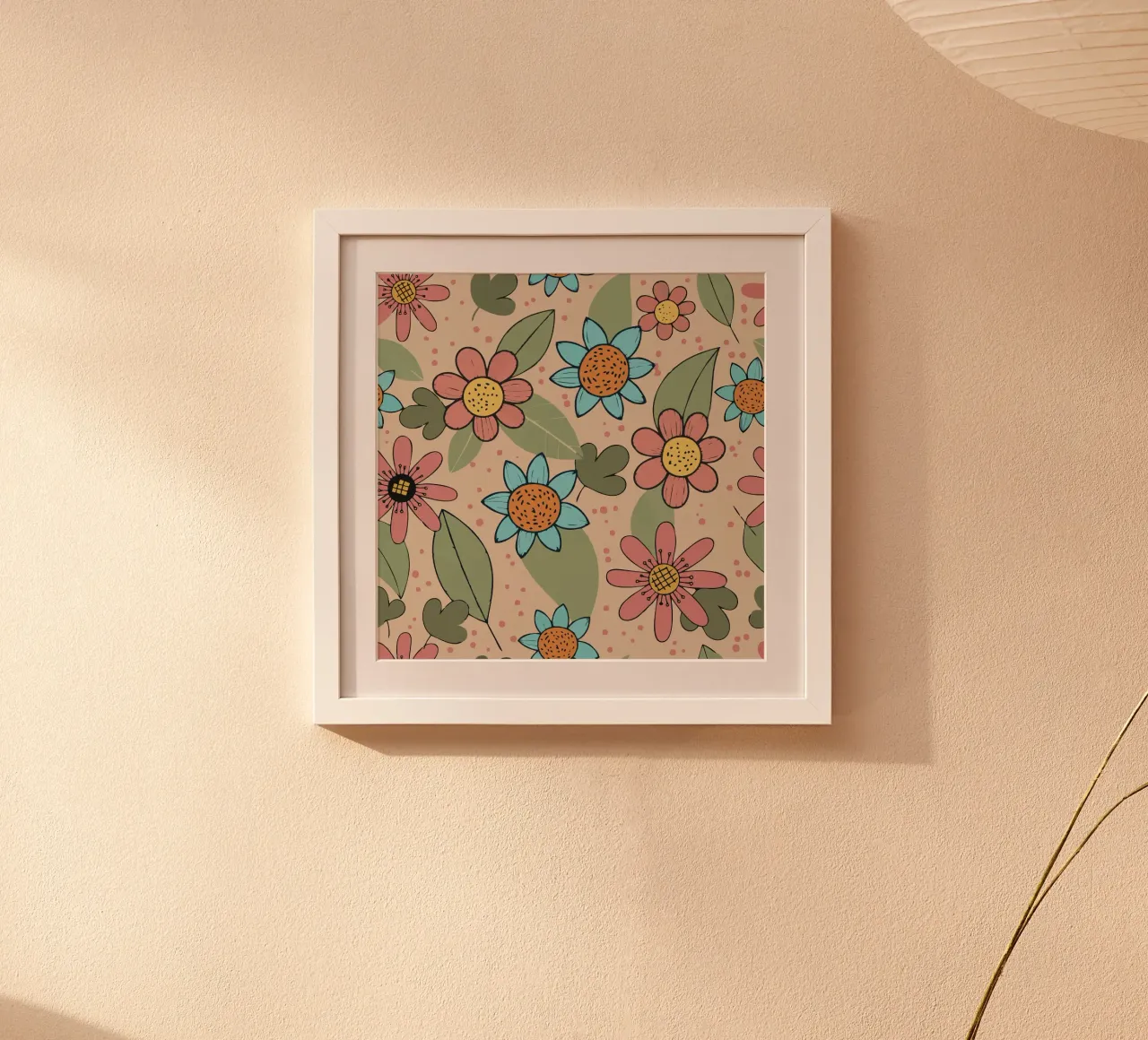 fiore rosa e blu poster da earl BM