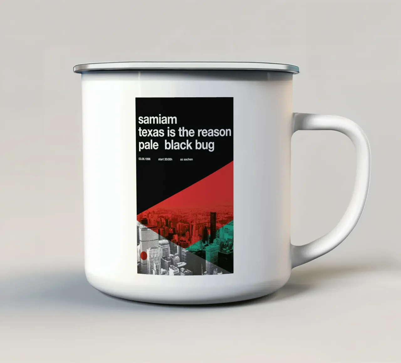 Samiam & Texas Is The Reason tazza in smalto da Stephan Kochs