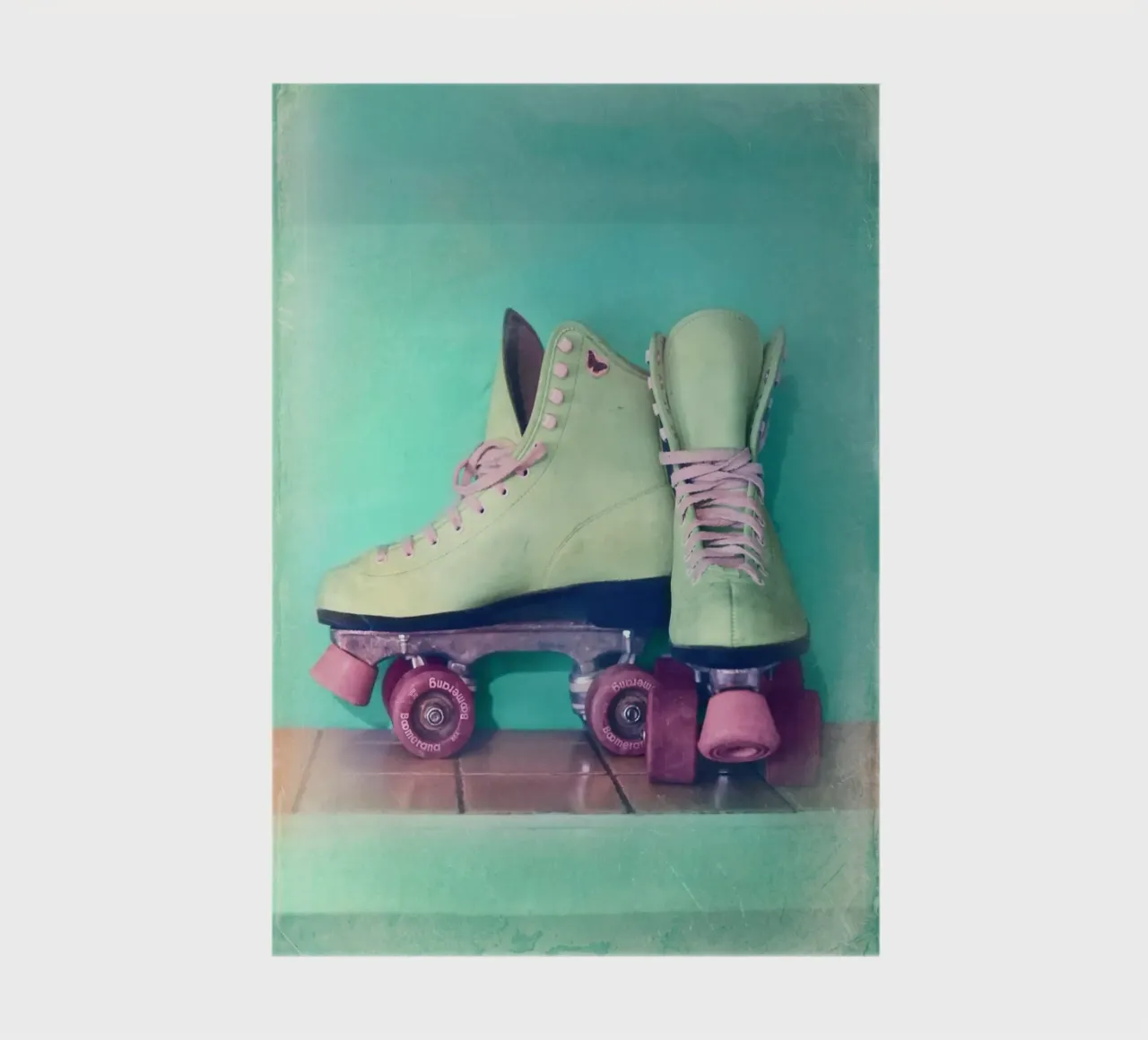 Retro roller skates notebook by Eva Nev Photography