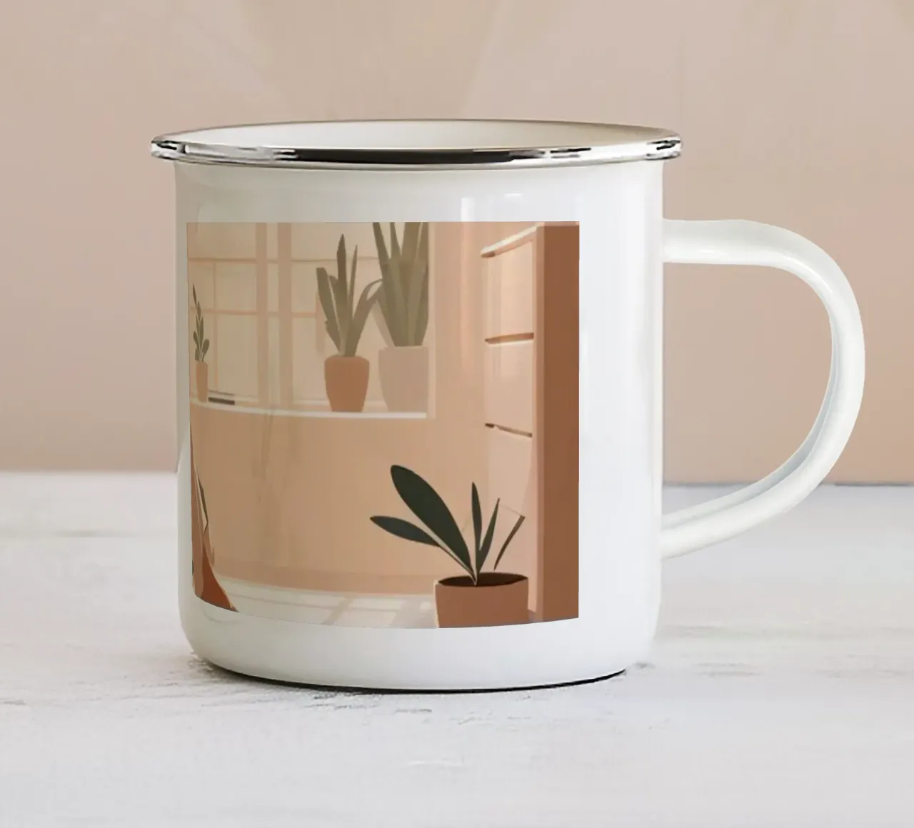 Morbido bagliore mattutino tazza in smalto da Maison Solis