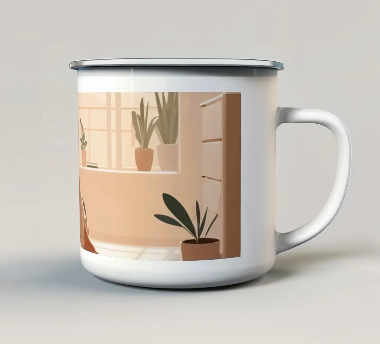 Morbido bagliore mattutino tazza in smalto da Maison Solis