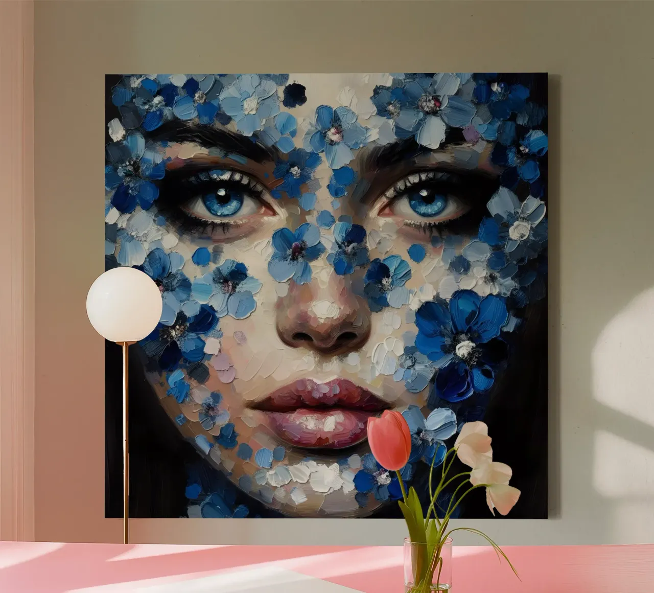 BLUE EYE GIRL PORTRAIT canvas by ARTOMATIC