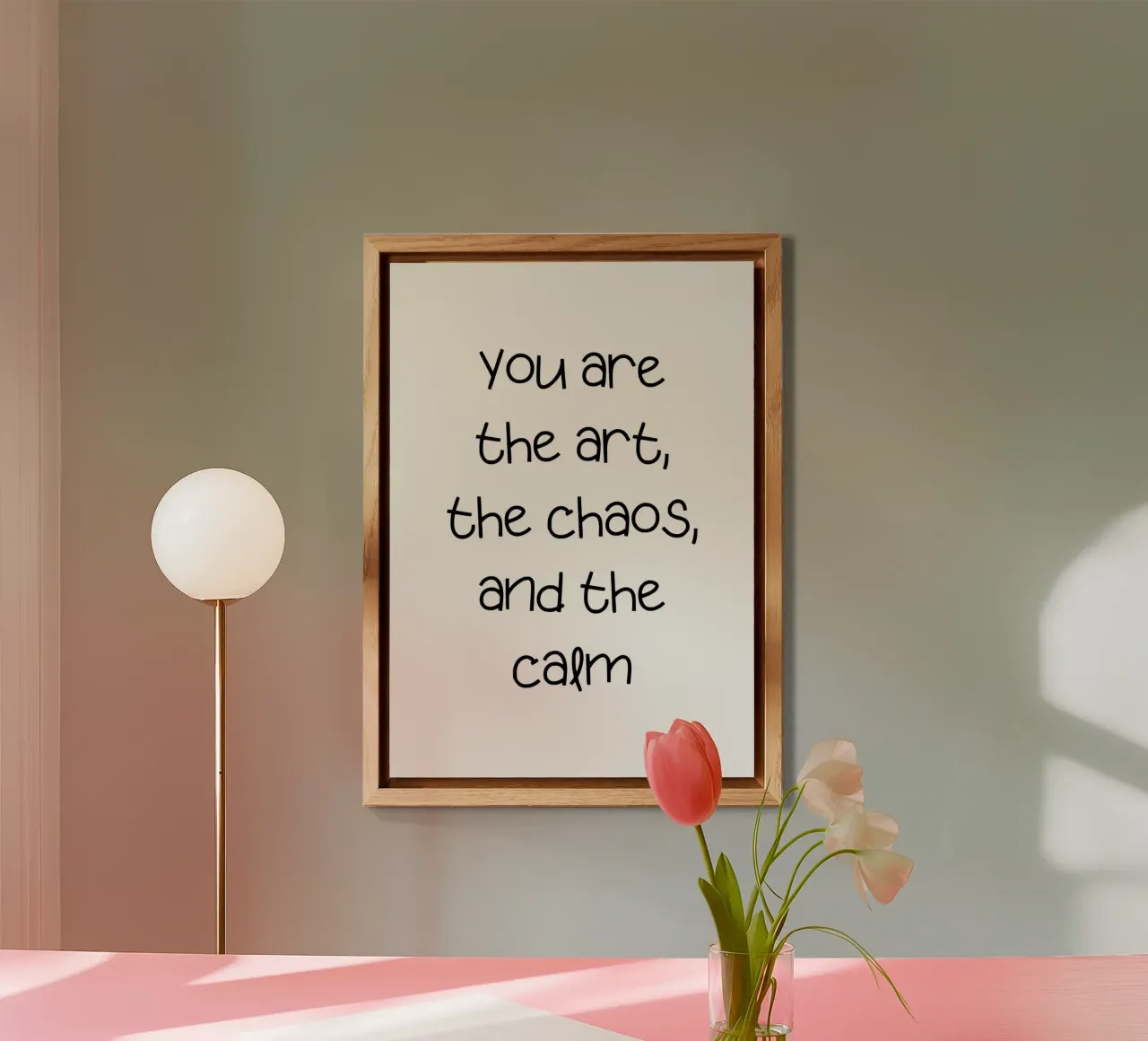 You are the art, the chaos, and the calm alluminio dibond da Quotes on walls