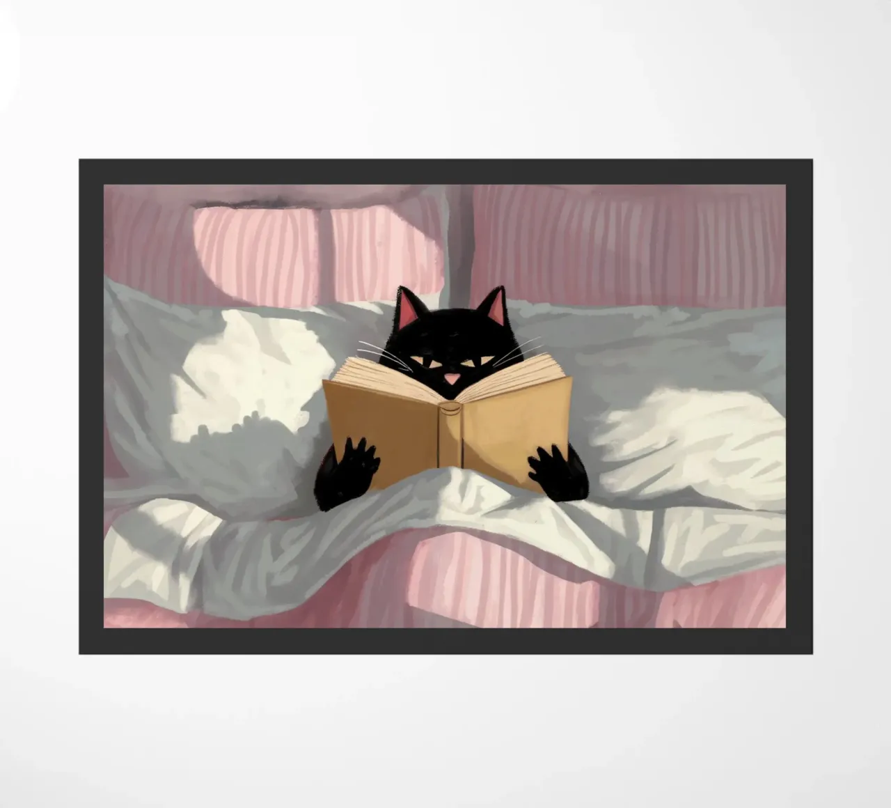 Chat noir lecteur - Atmosfera accogliente, cocooning zerbino da Plain Thoughts