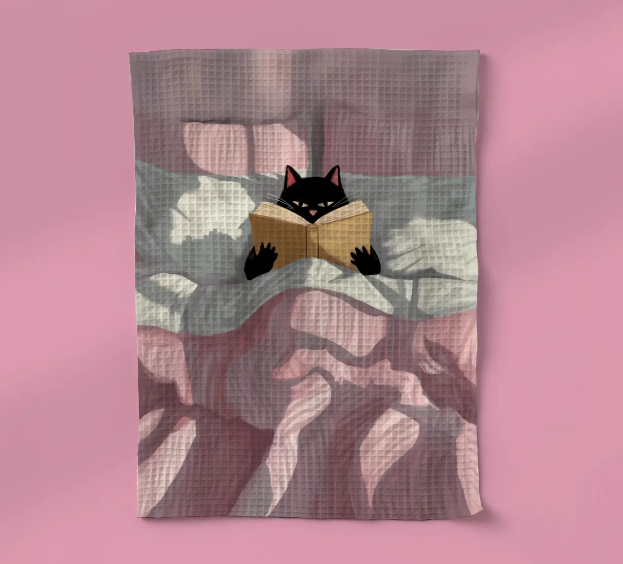 Chat noir lecteur - Atmosfera accogliente, cocooning canovaccio da cucina da Plain Thoughts