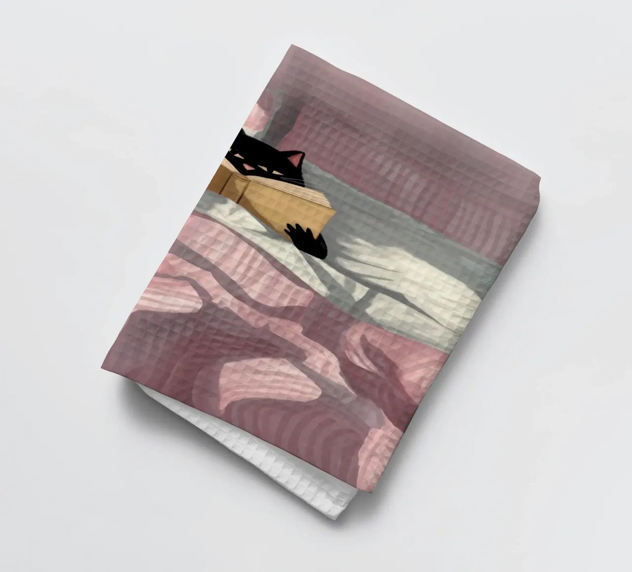 Chat noir lecteur - Atmosfera accogliente, cocooning canovaccio da cucina da Plain Thoughts