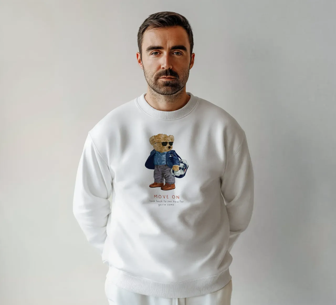 Move On Bär - guardare indietro per vedere quanta strada è stata fatta felpa da Bear Tees
