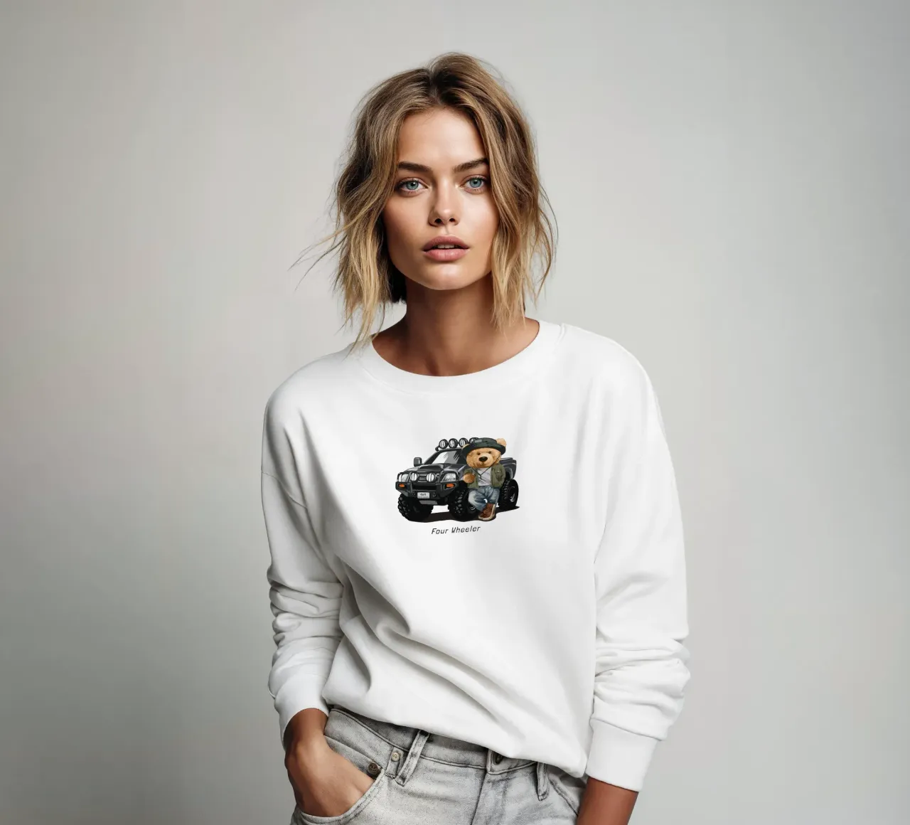 Orso Wheeler felpa da Bear Tees