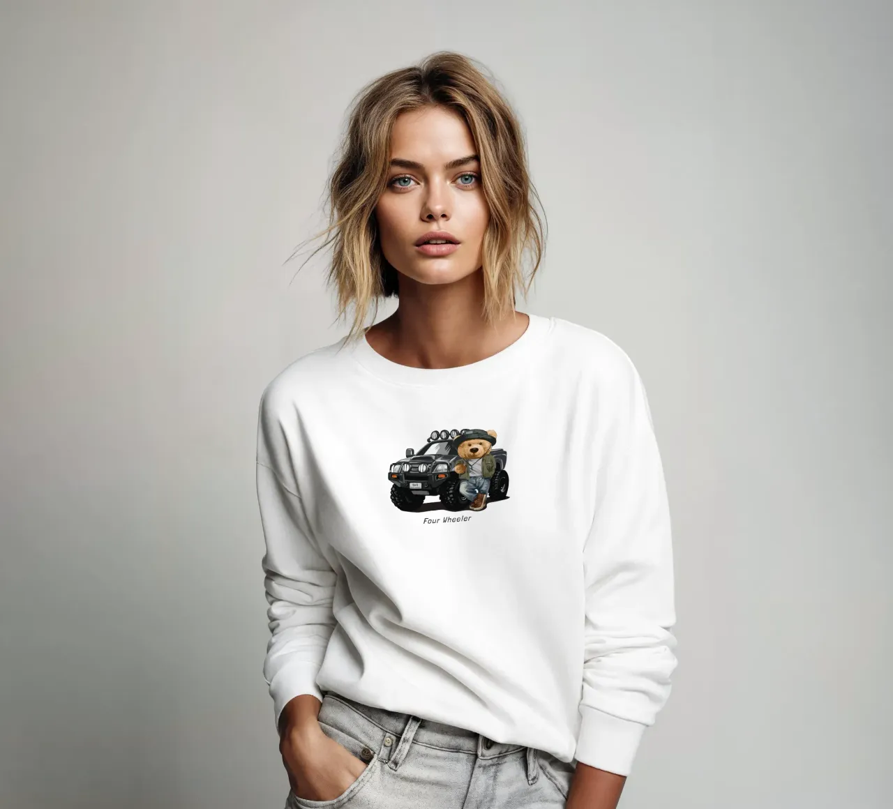 Orso Wheeler felpa da Bear Tees