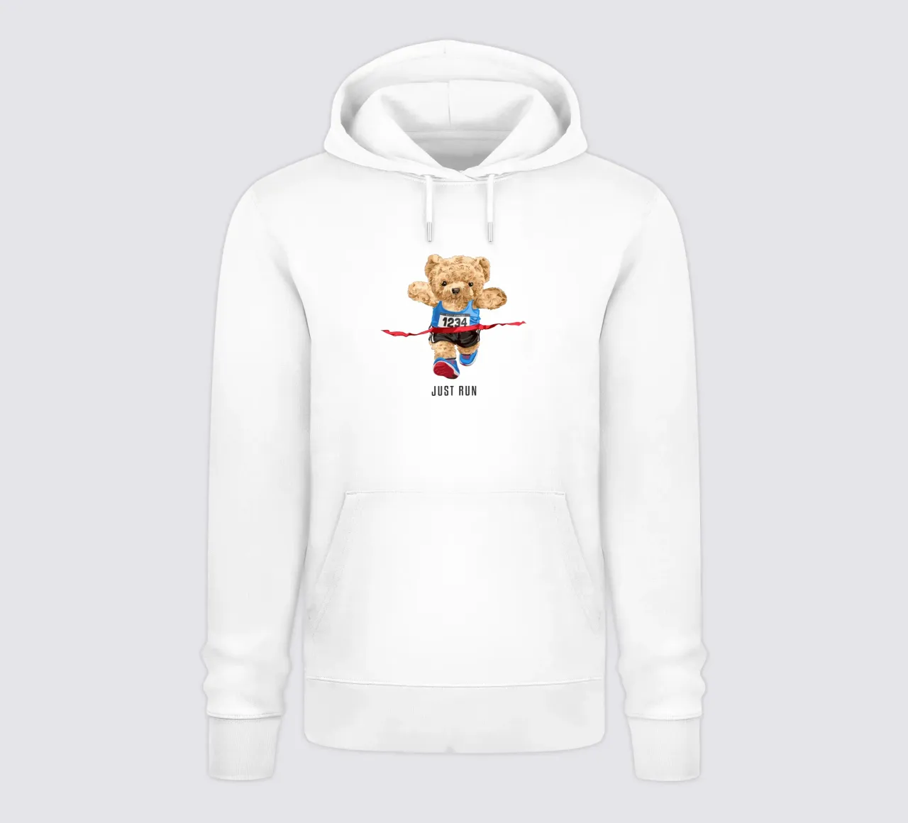 Orso da corsa Just Run felpa con cappuccio da Bear Tees