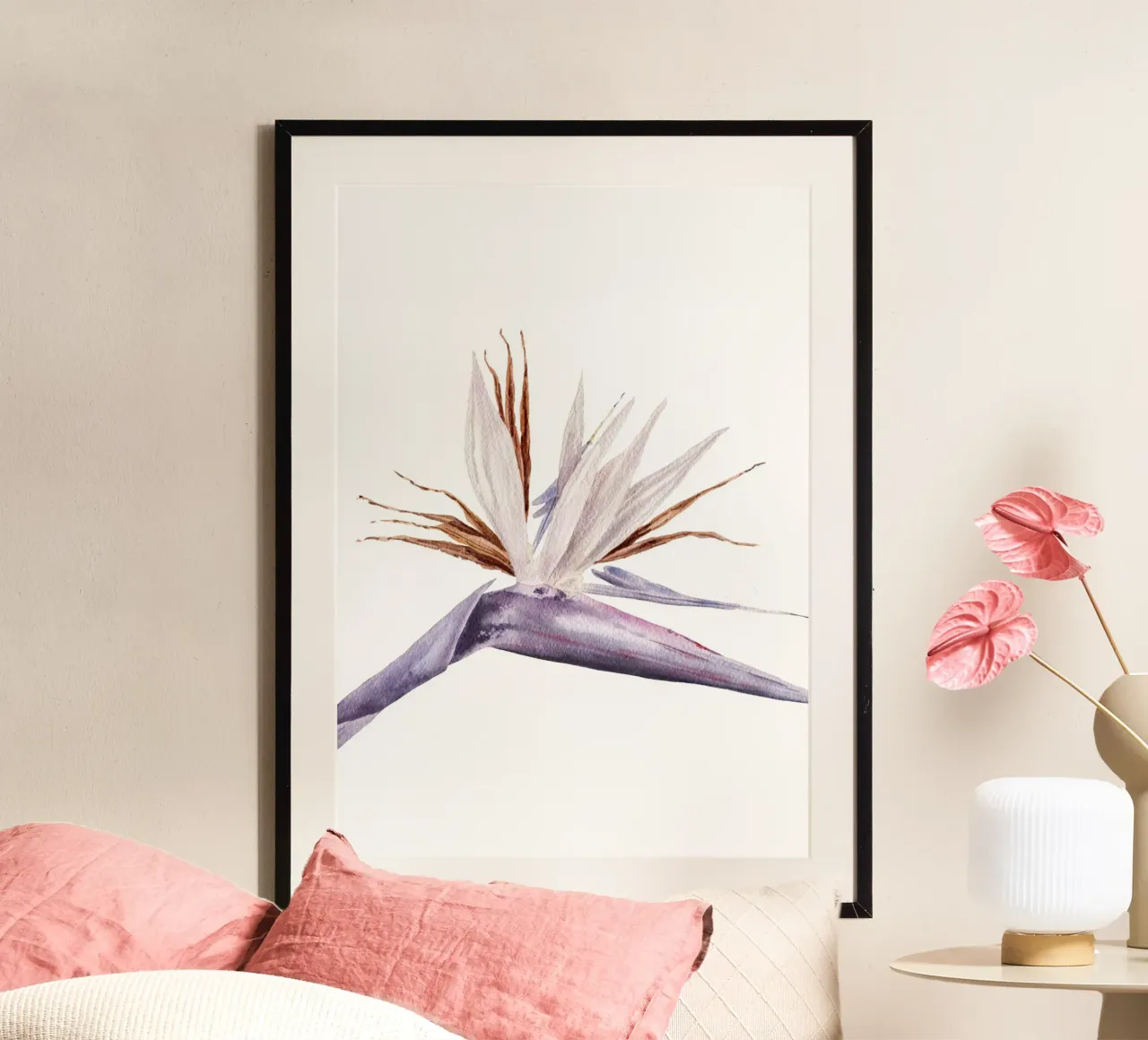 Strelitzia Alba - weiße Strelitzie Hahnemühle von youdesignme