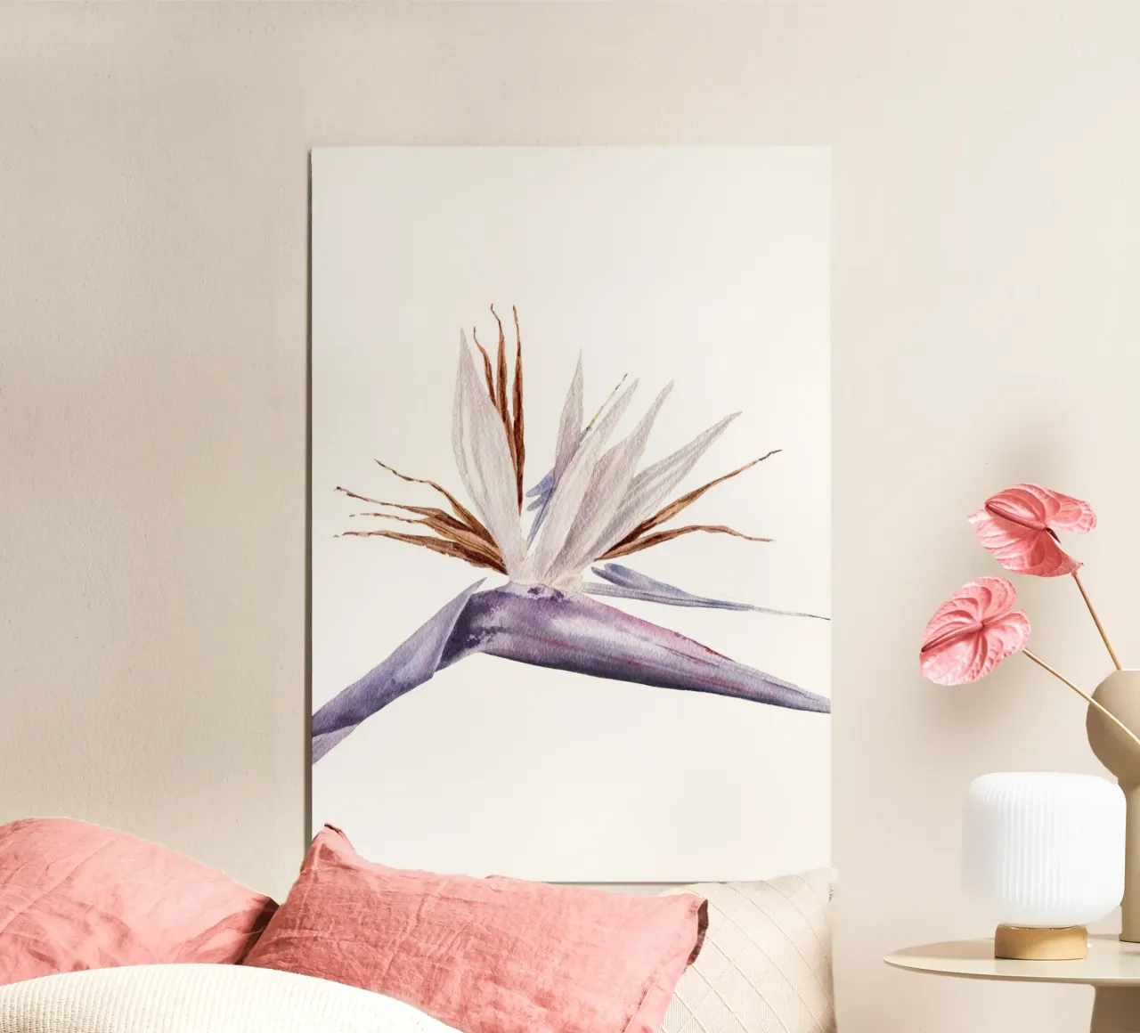 Strelitzia Alba - weiße Strelitzie Hahnemühle von youdesignme