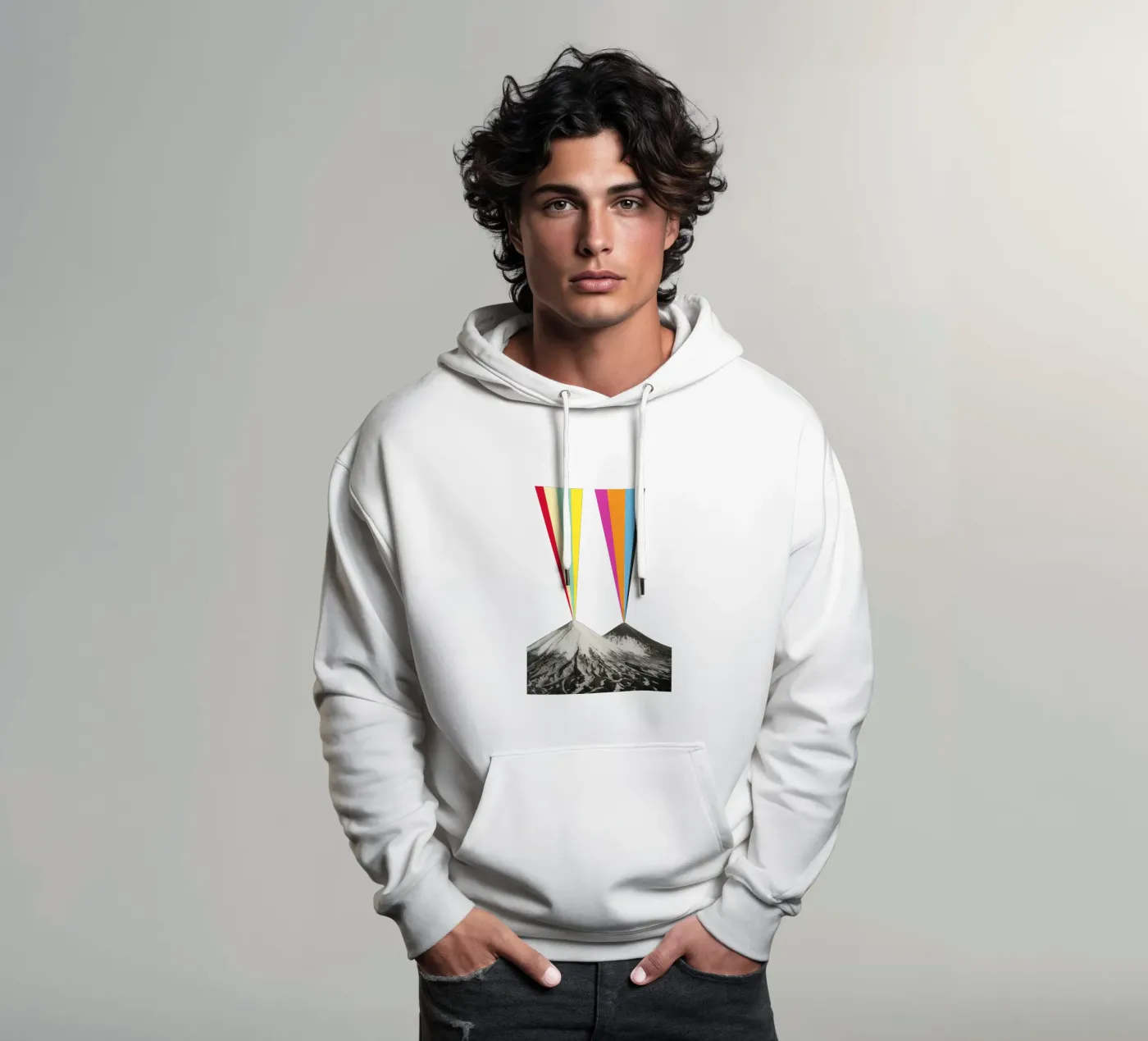 Vulkanen hoodie van Cassia Beck Collage