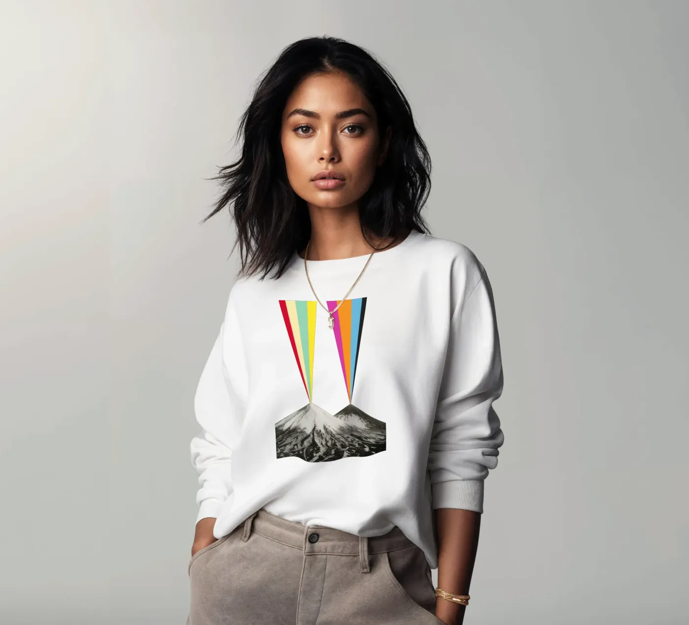 Vulkanen sweatshirt van Cassia Beck Collage
