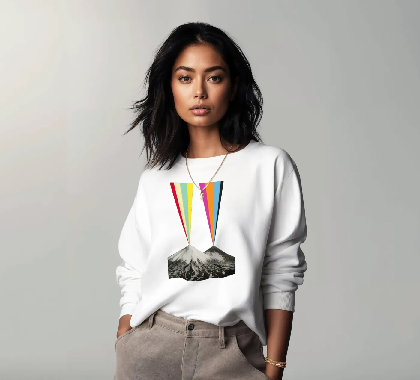 Vulkanen sweatshirt van Cassia Beck Collage