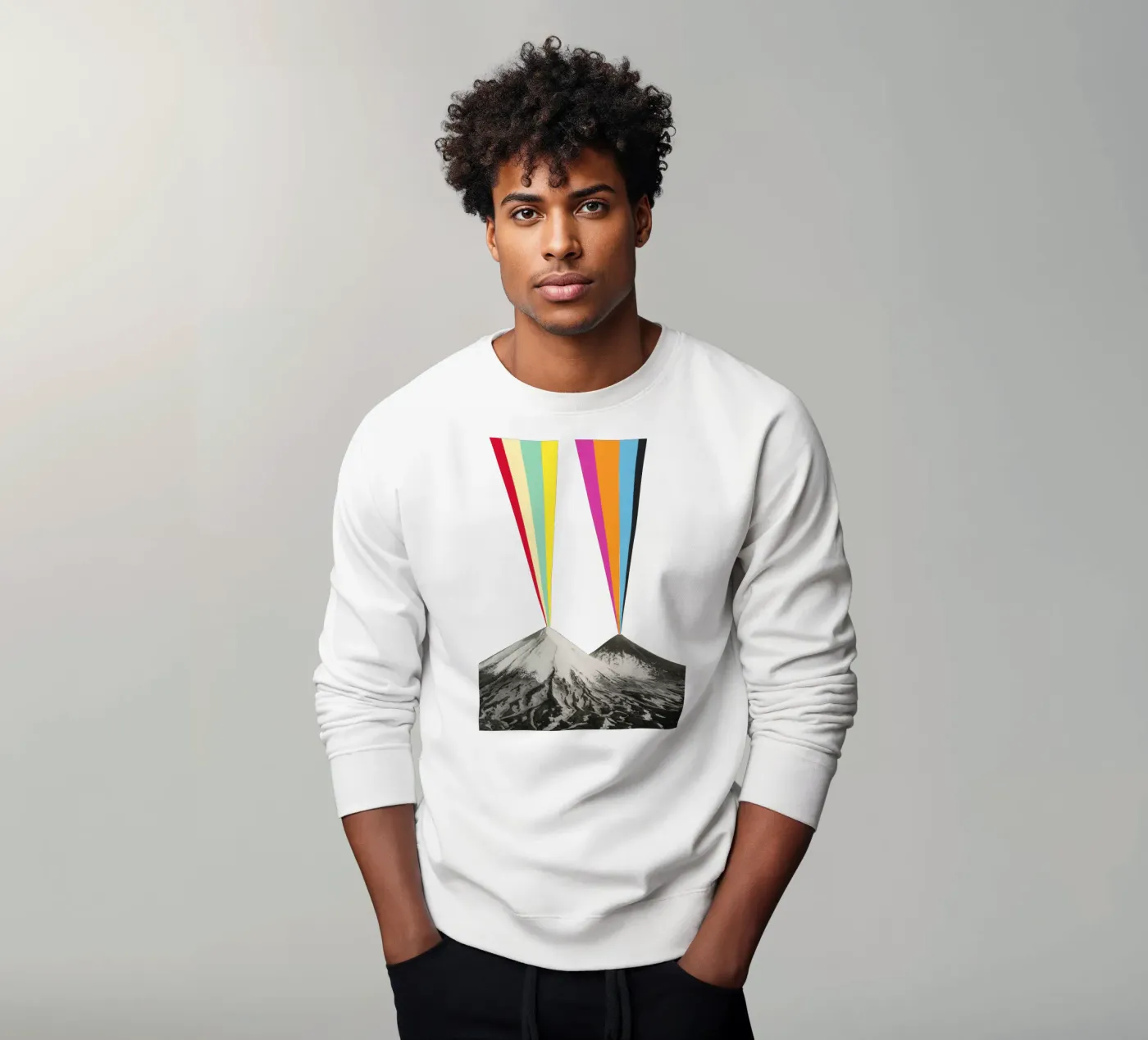 Vulkanen sweatshirt van Cassia Beck Collage