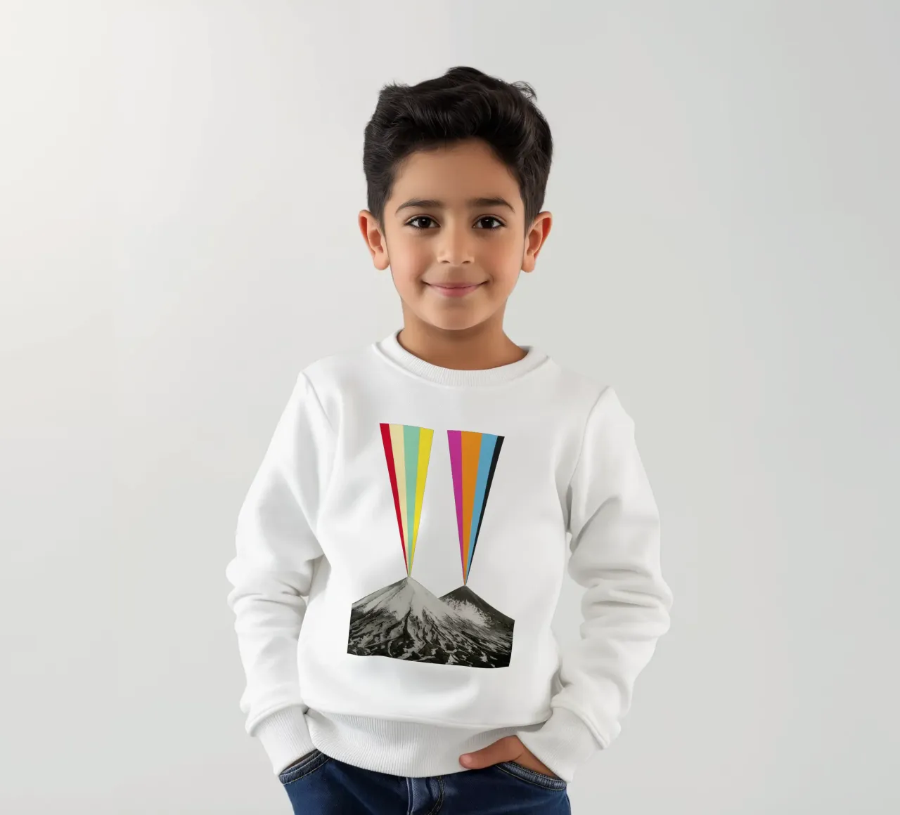 Vulkane Kinder Sweatshirt von Cassia Beck Collage