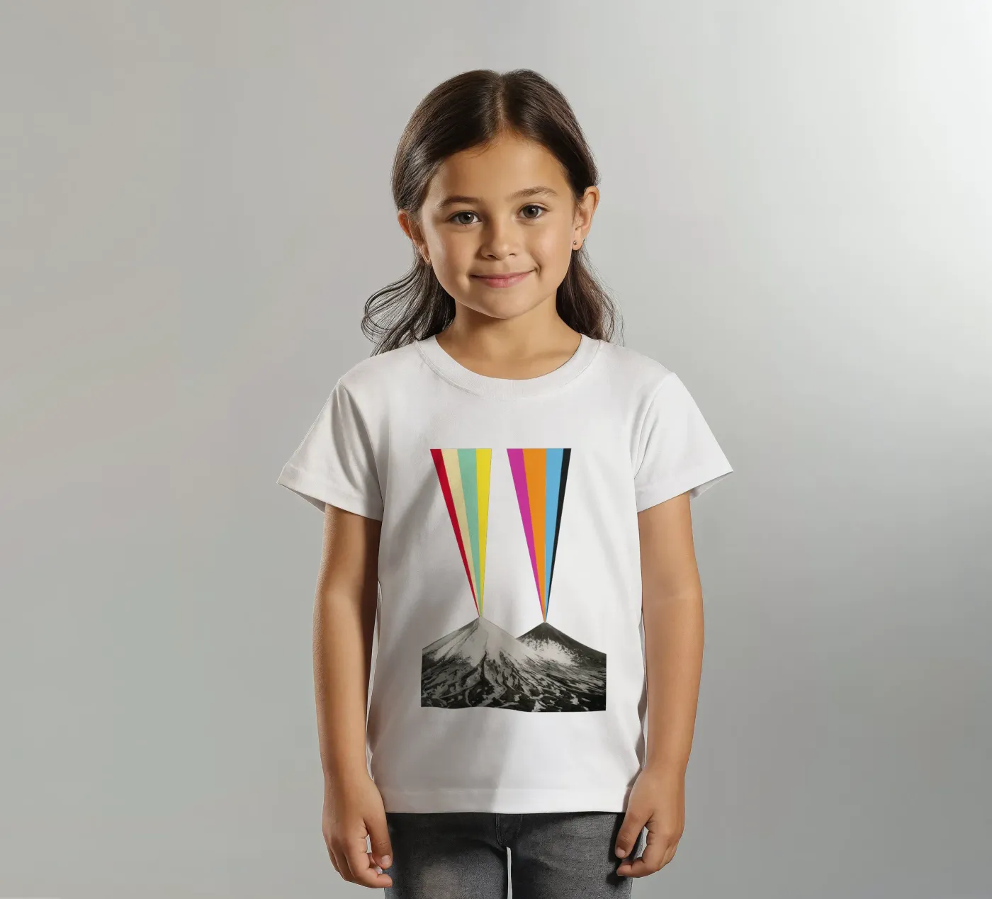 Volcanoes Kinder T-Shirt von Cassia Beck Collage