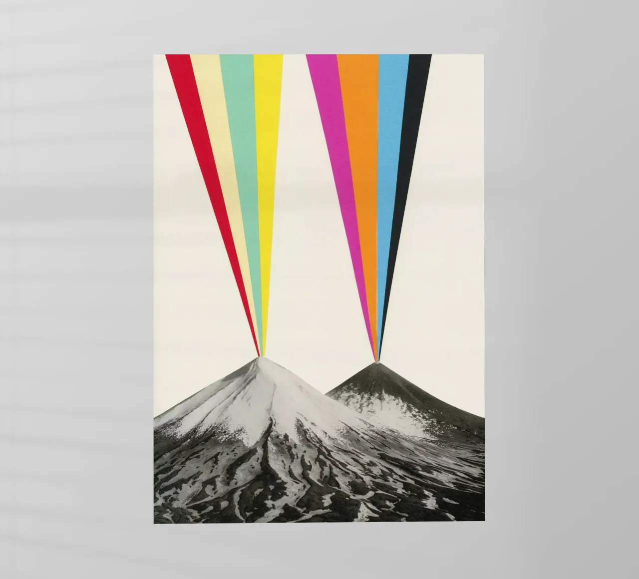 Volcanoes backlit folie van Cassia Beck Collage