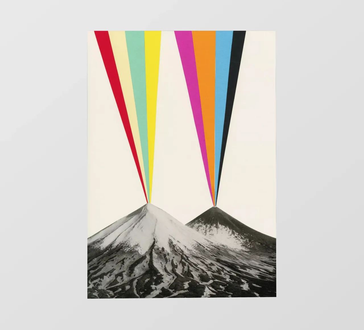 Volcanoes backlit folie van Cassia Beck Collage