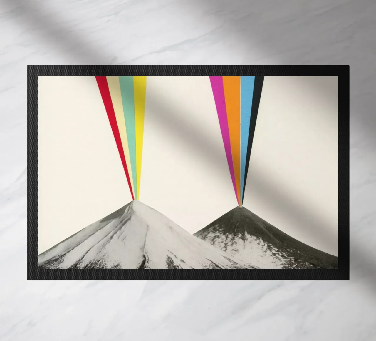 Vulkanen deurmat van Cassia Beck Collage