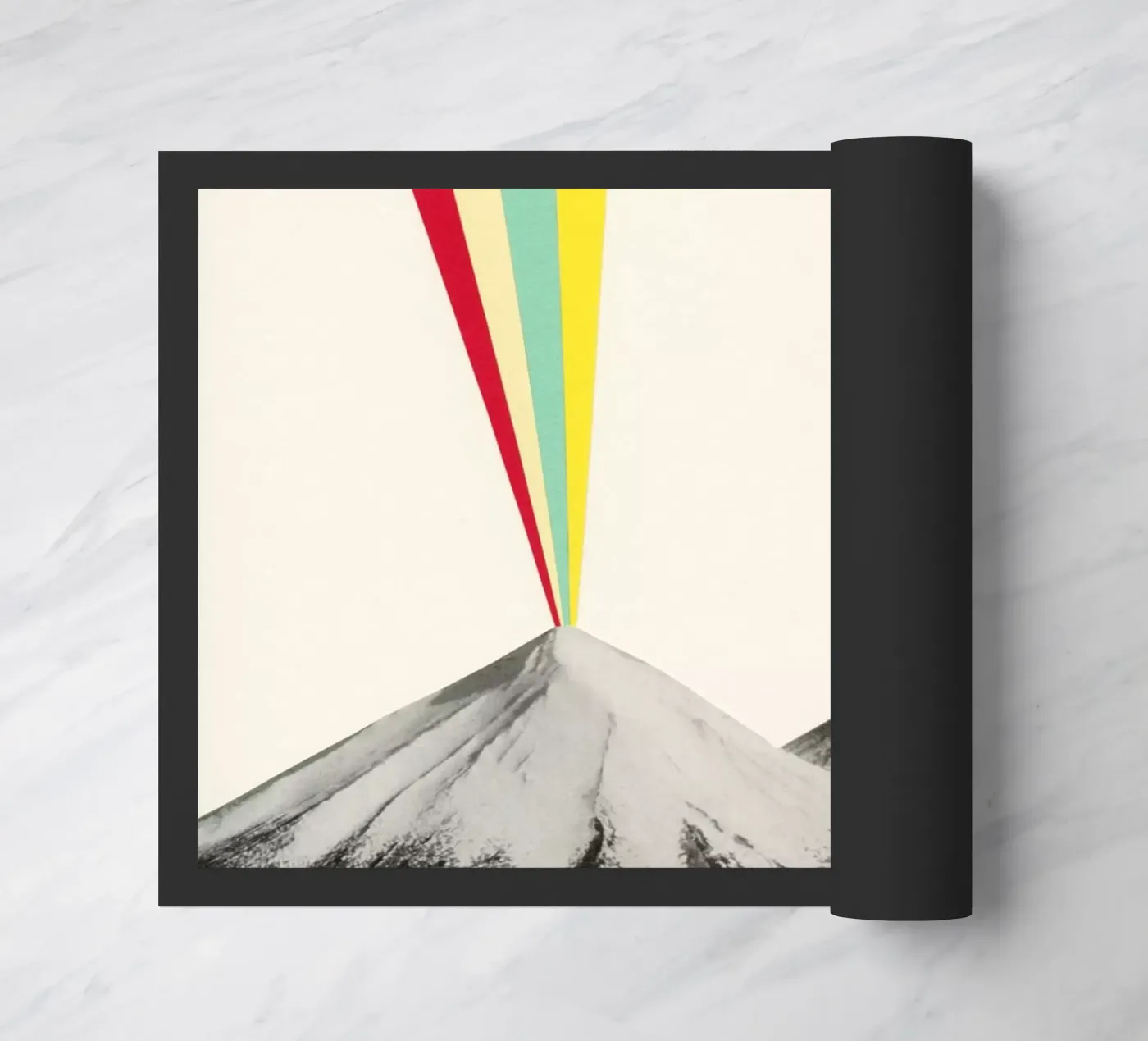 Volcanoes Fußmatte von Cassia Beck Collage