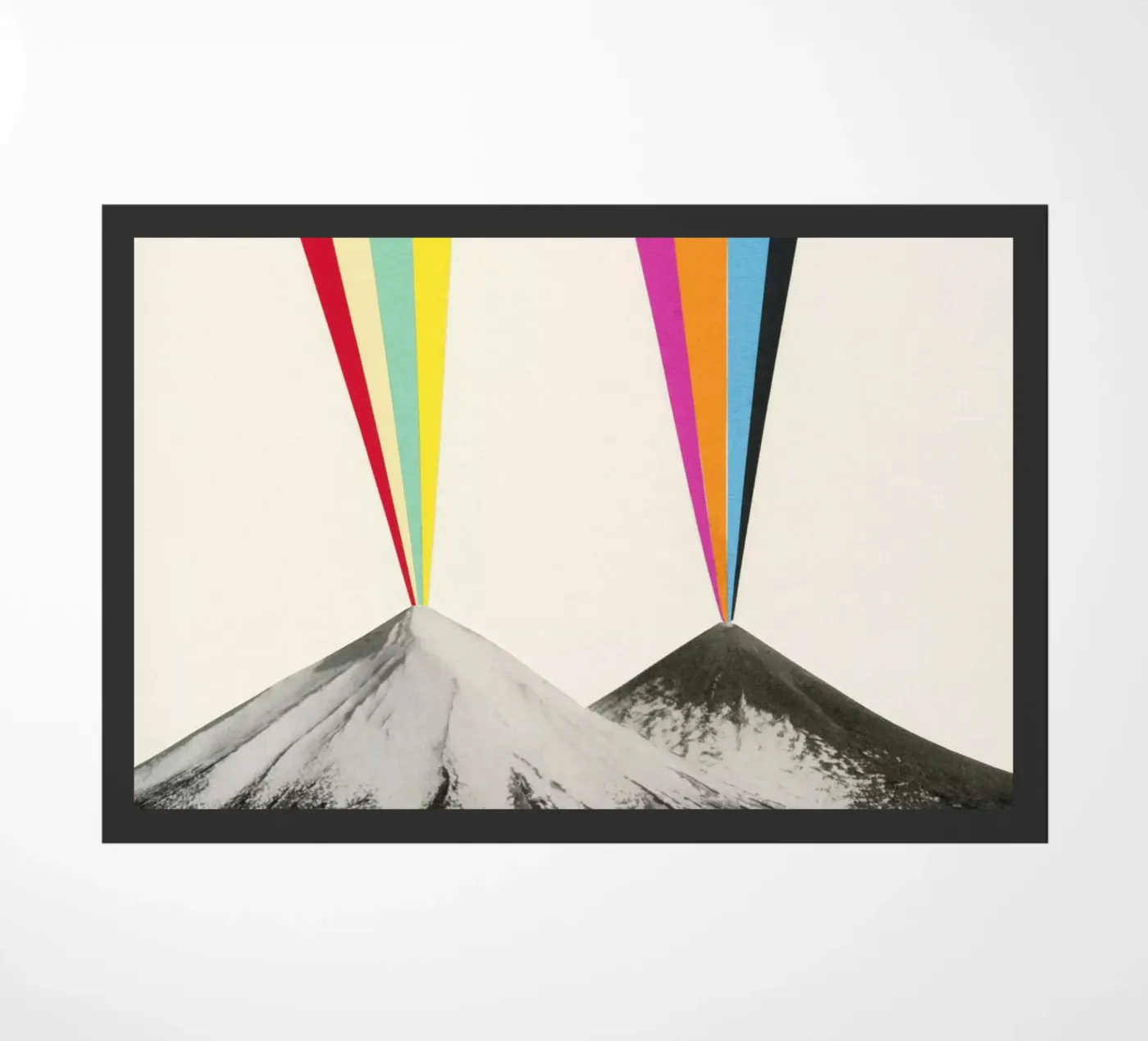 Volcanoes Fußmatte von Cassia Beck Collage