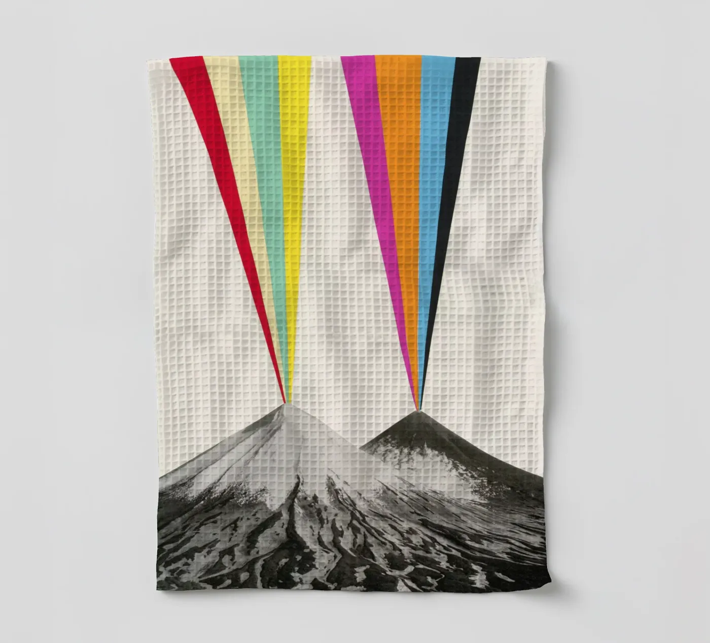 Vulkane Geschirrtuch von Cassia Beck Collage