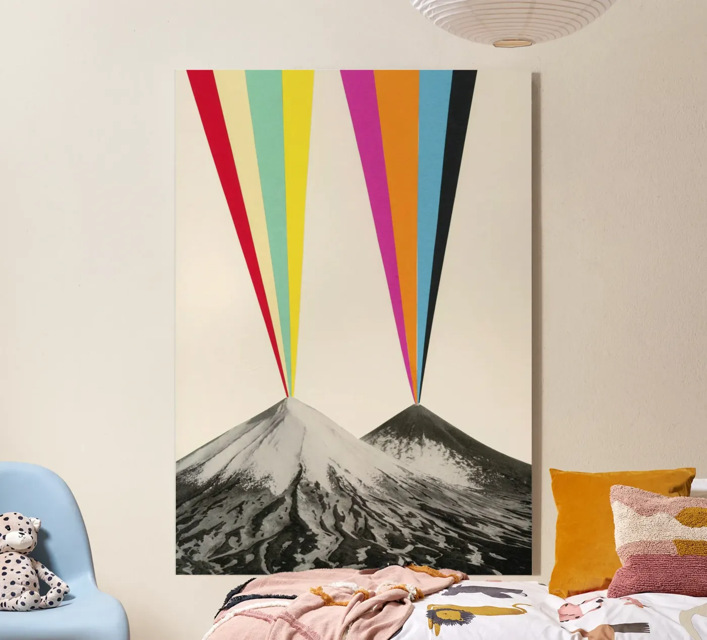 Volcanoes Acryl-Glas von Cassia Beck Collage