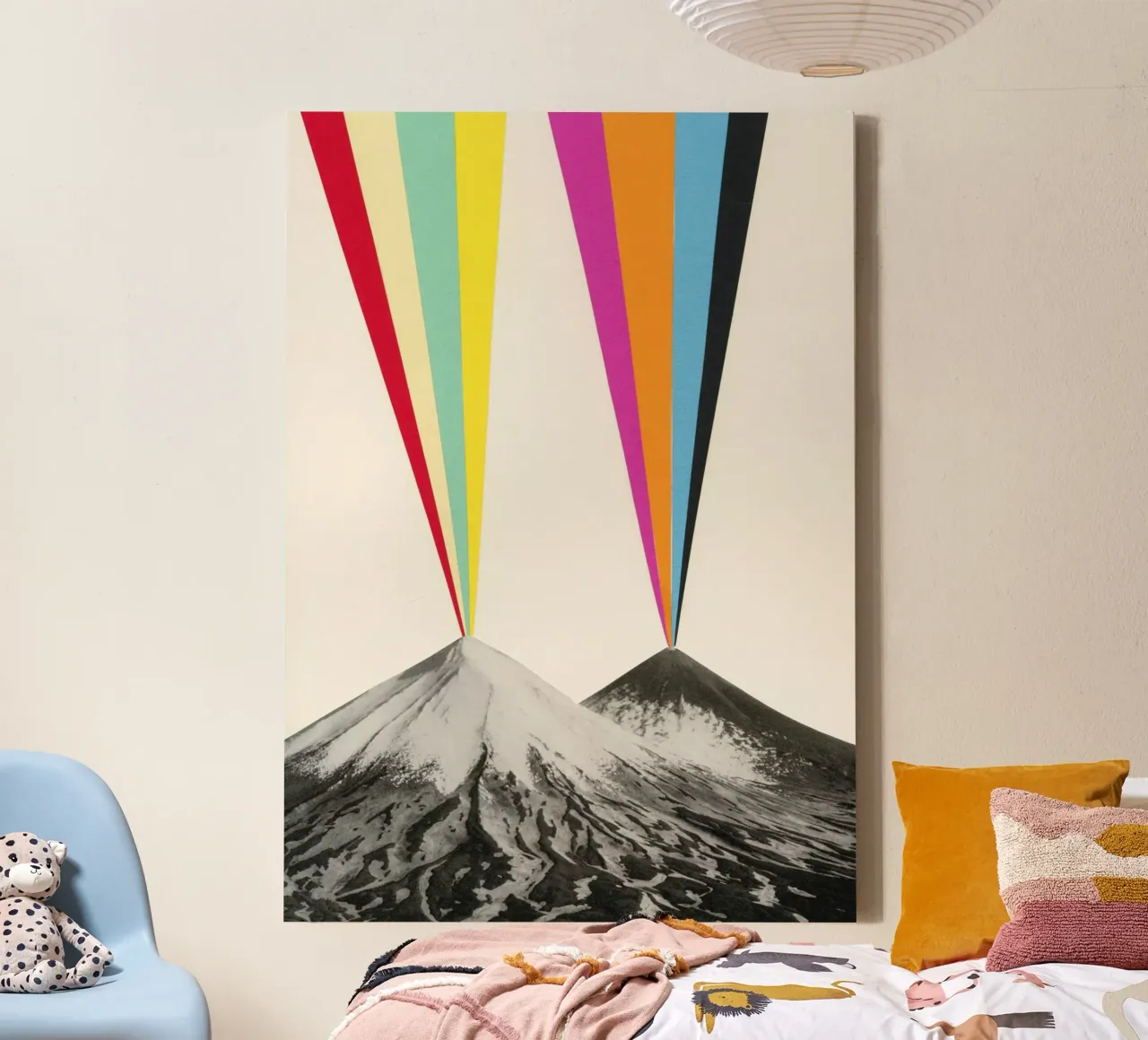 Vulkanen canvas van Cassia Beck Collage