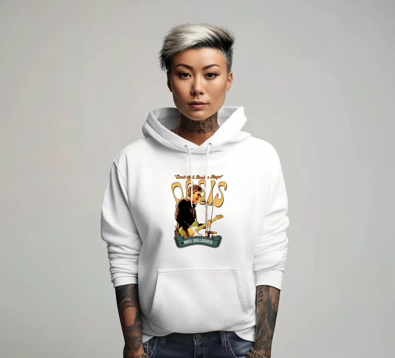 Non guardate indietro con rabbia felpa con cappuccio da Gunawan Rb