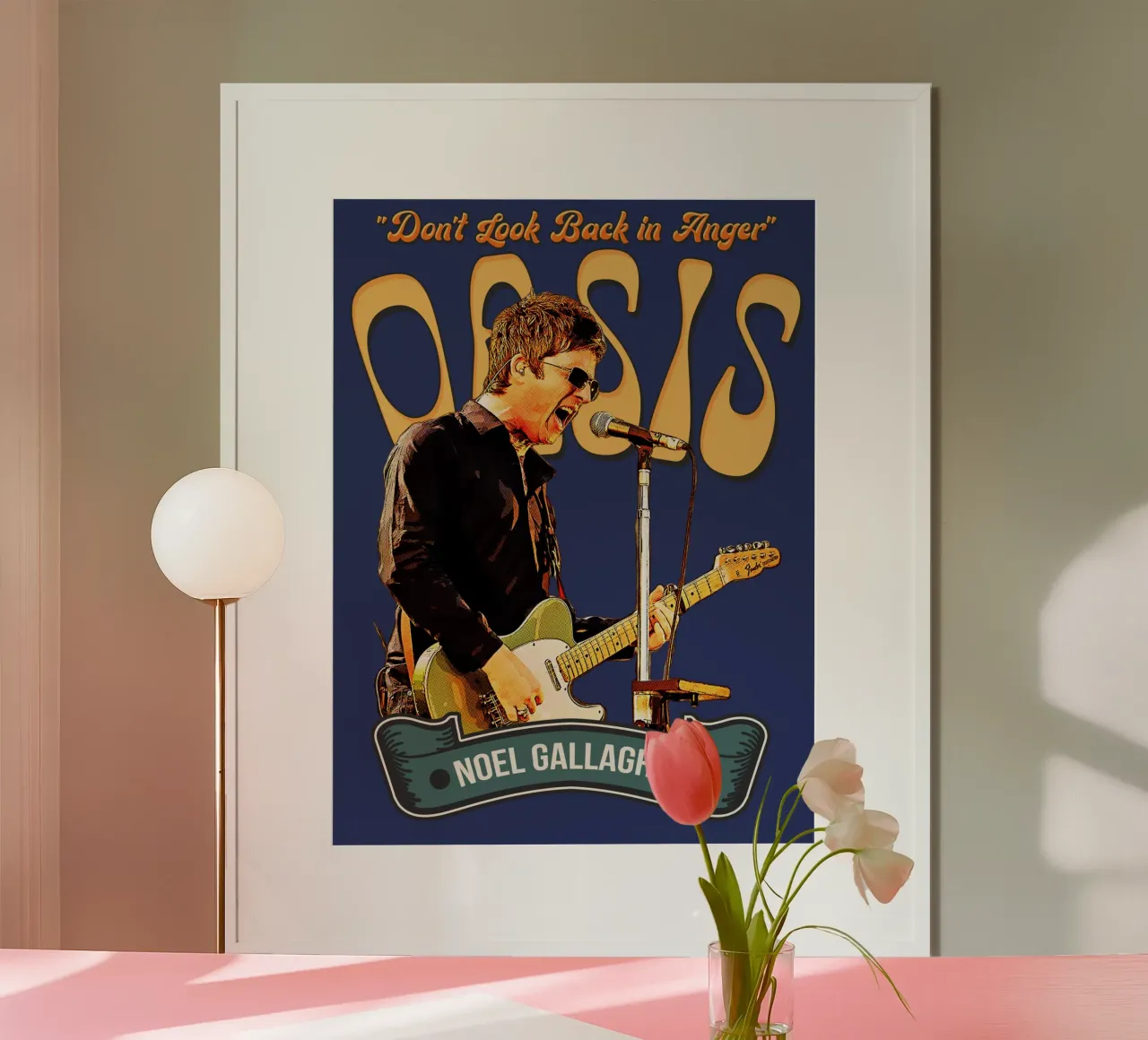 Non guardate indietro con rabbia poster con telaio in alluminio da Gunawan Rb