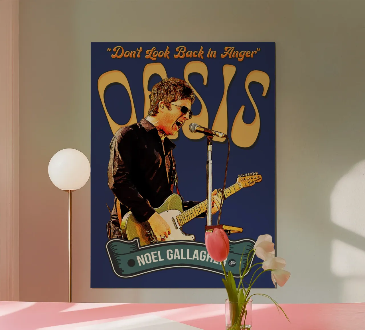 Non guardate indietro con rabbia poster con telaio in alluminio da Gunawan Rb