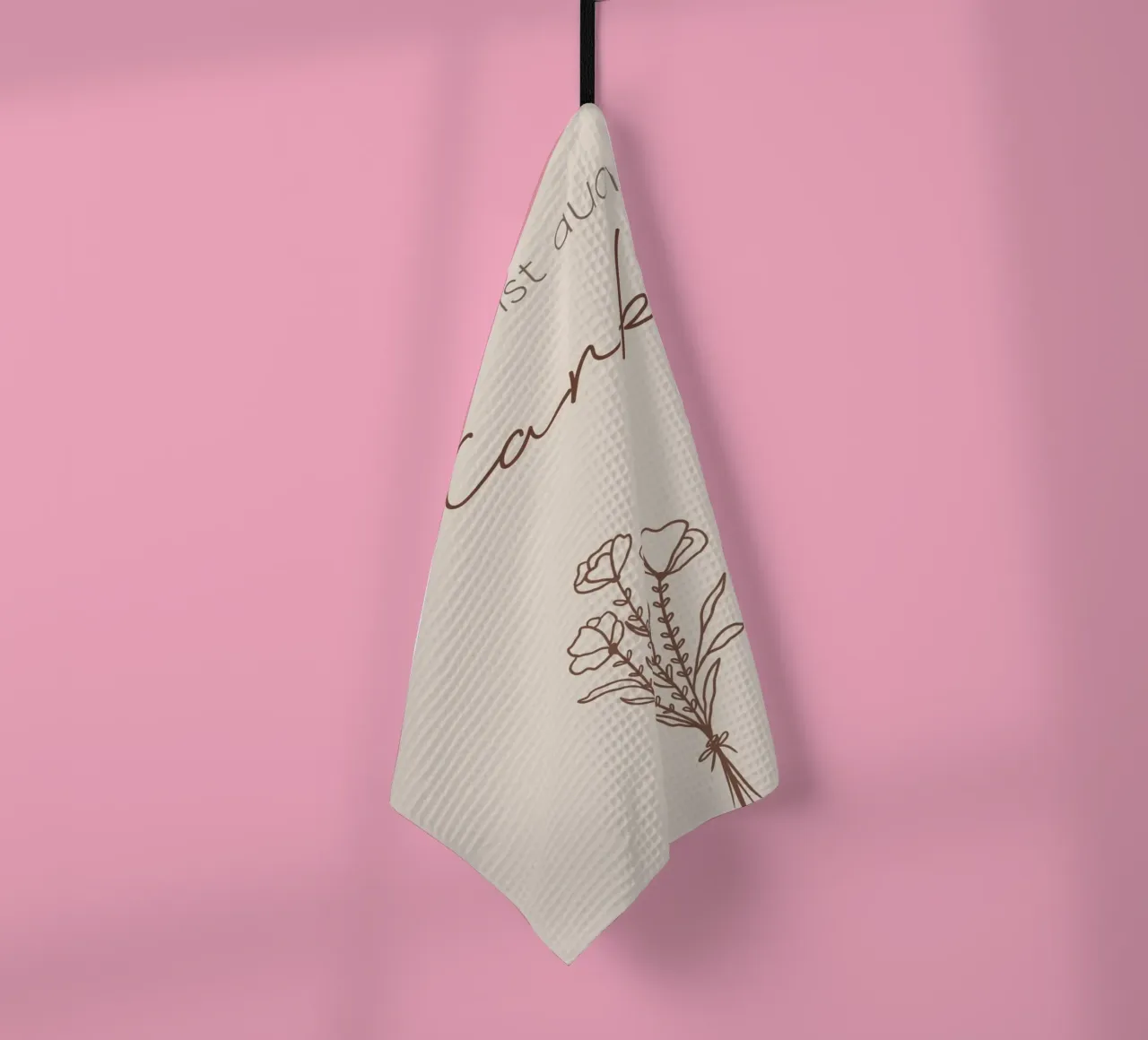 Minimal Boho Line Art - Sanft ist auch stark canovaccio da cucina da Spruch drauf!