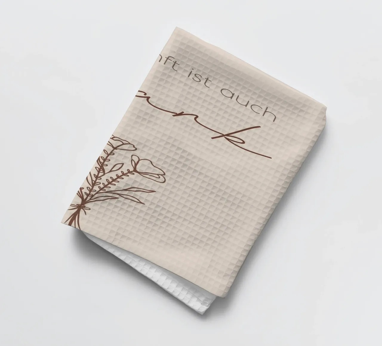 Minimal Boho Line Art - Sanft ist auch stark canovaccio da cucina da Spruch drauf!