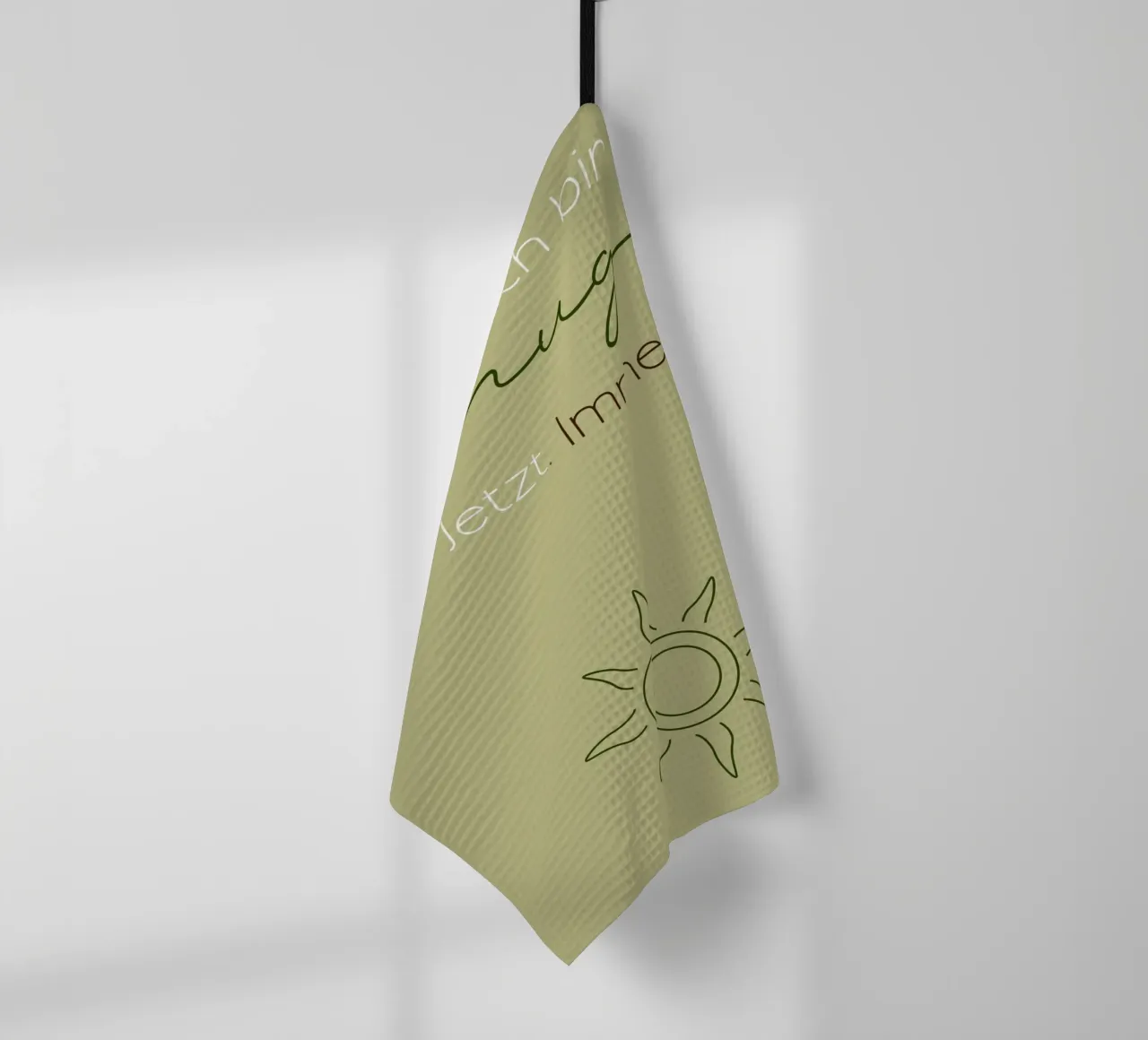 Ich bin genug - Minimal Boho Line Art canovaccio da cucina da Spruch drauf!