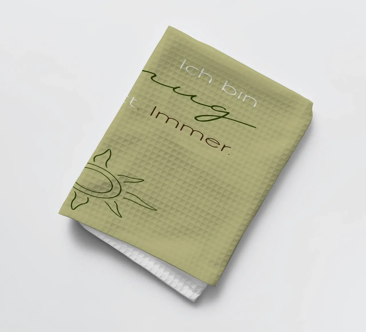 Ich bin genug - Minimal Boho Line Art canovaccio da cucina da Spruch drauf!