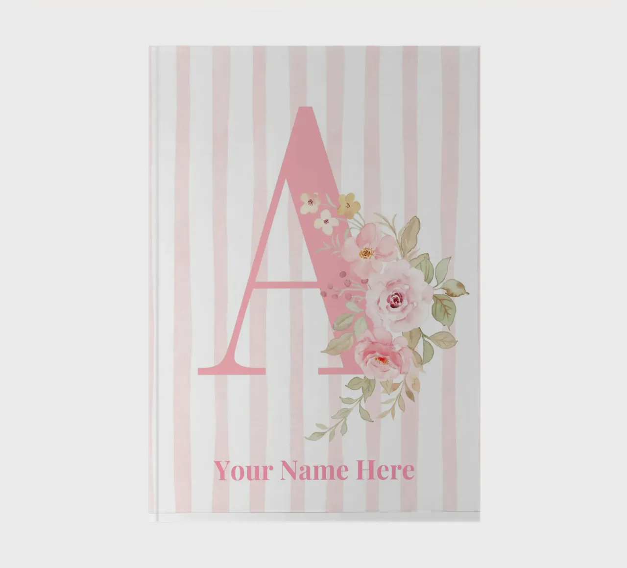 Letter A, Personalized Name Print, Personalized initial notebook by The Custom Letter