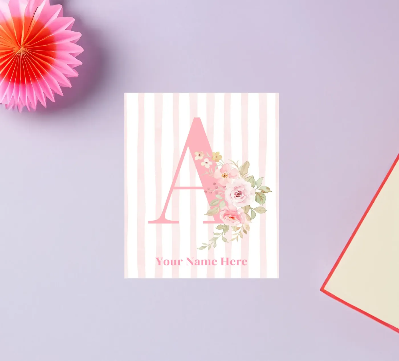 Letter A, Personalized Name Print, Personalized initial adesivo da The Custom Letter
