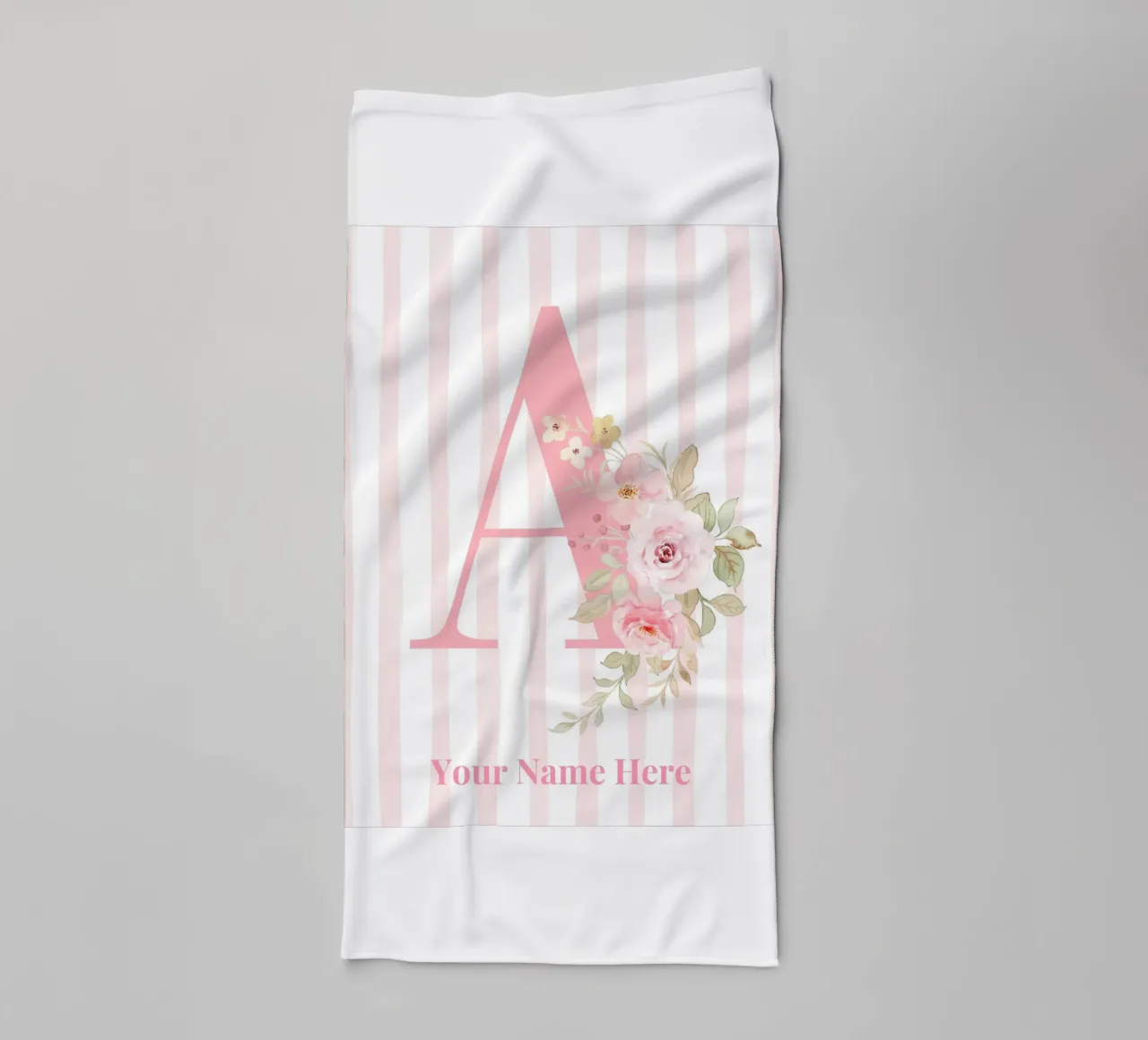 Letter A, Personalized Name Print, Personalized initial towel by The Custom Letter