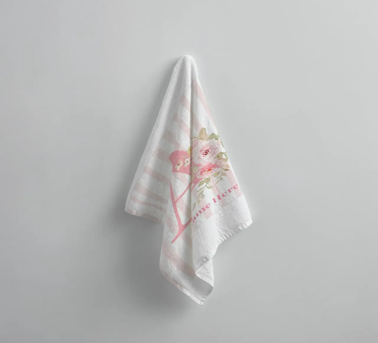 Letter A, Personalized Name Print, Personalized initial towel by The Custom Letter