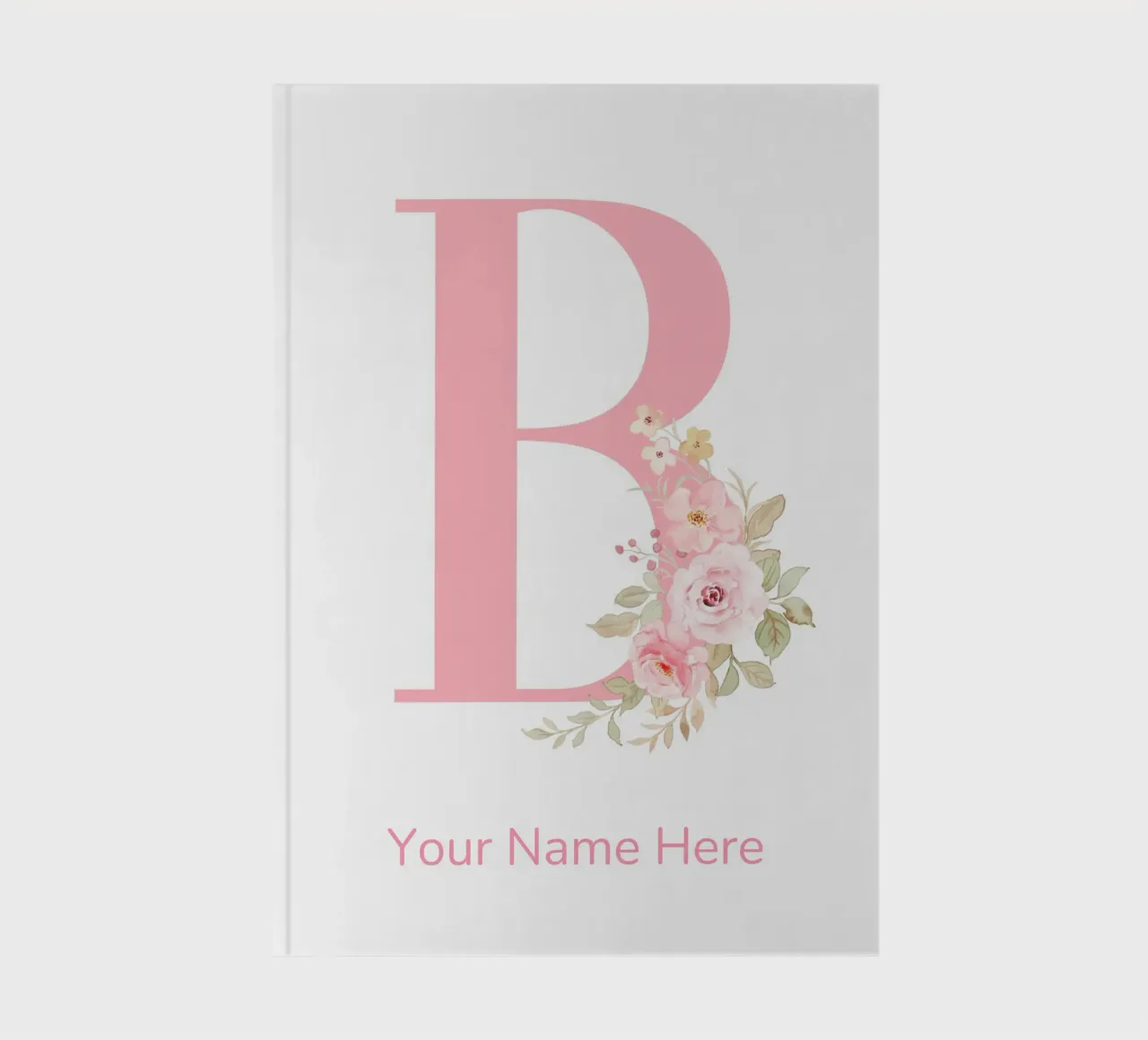 Letter B, Personalized Name Print, Personalized initial notebook by The Custom Letter