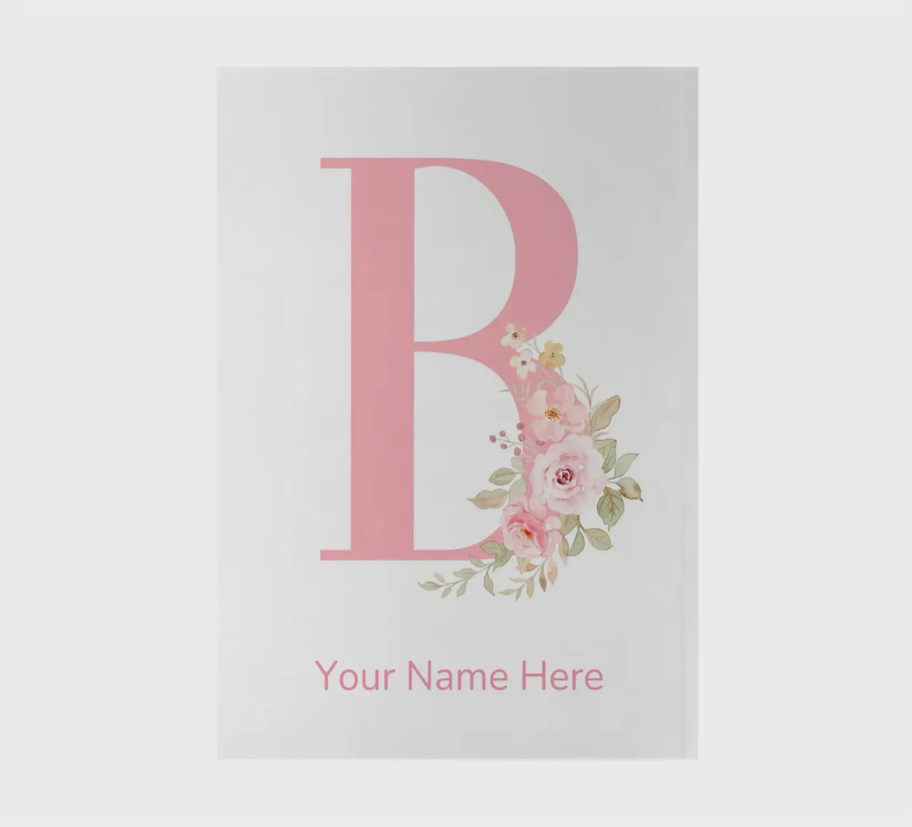 Letter B, Personalized Name Print, Personalized initial notebook by The Custom Letter