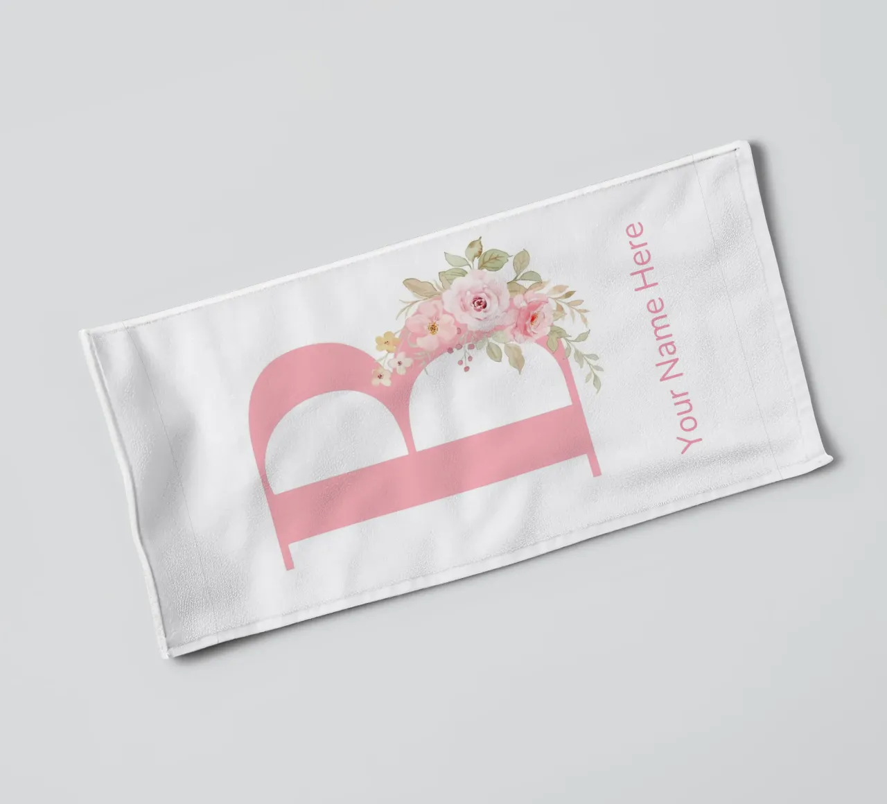 Letter B, Personalized Name Print, Personalized initial towel by The Custom Letter