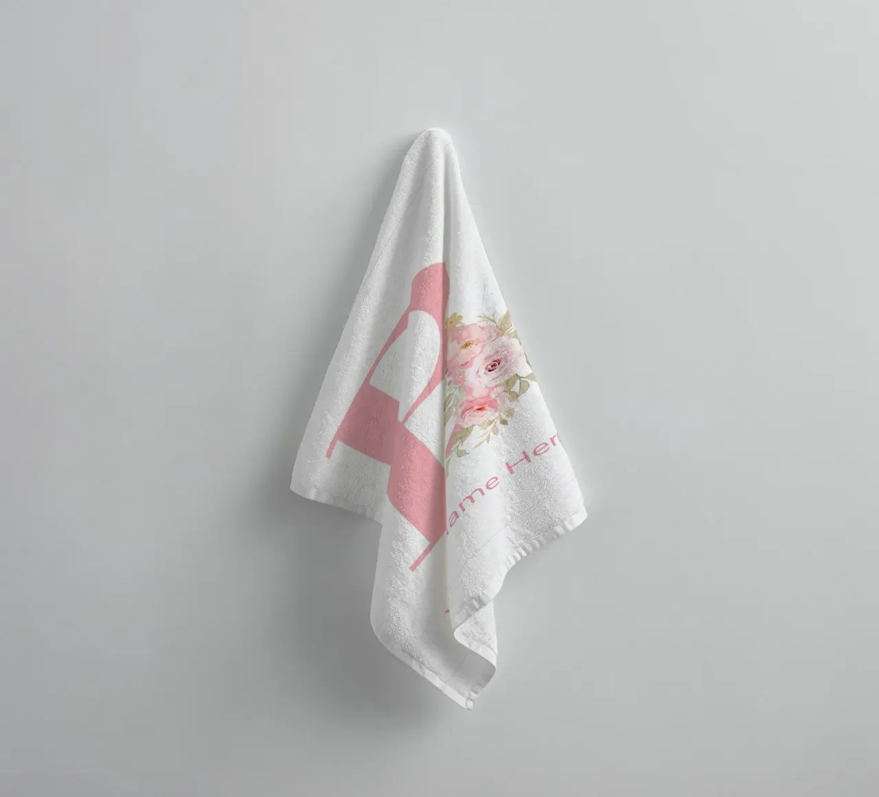 Letter B, Personalized Name Print, Personalized initial towel by The Custom Letter