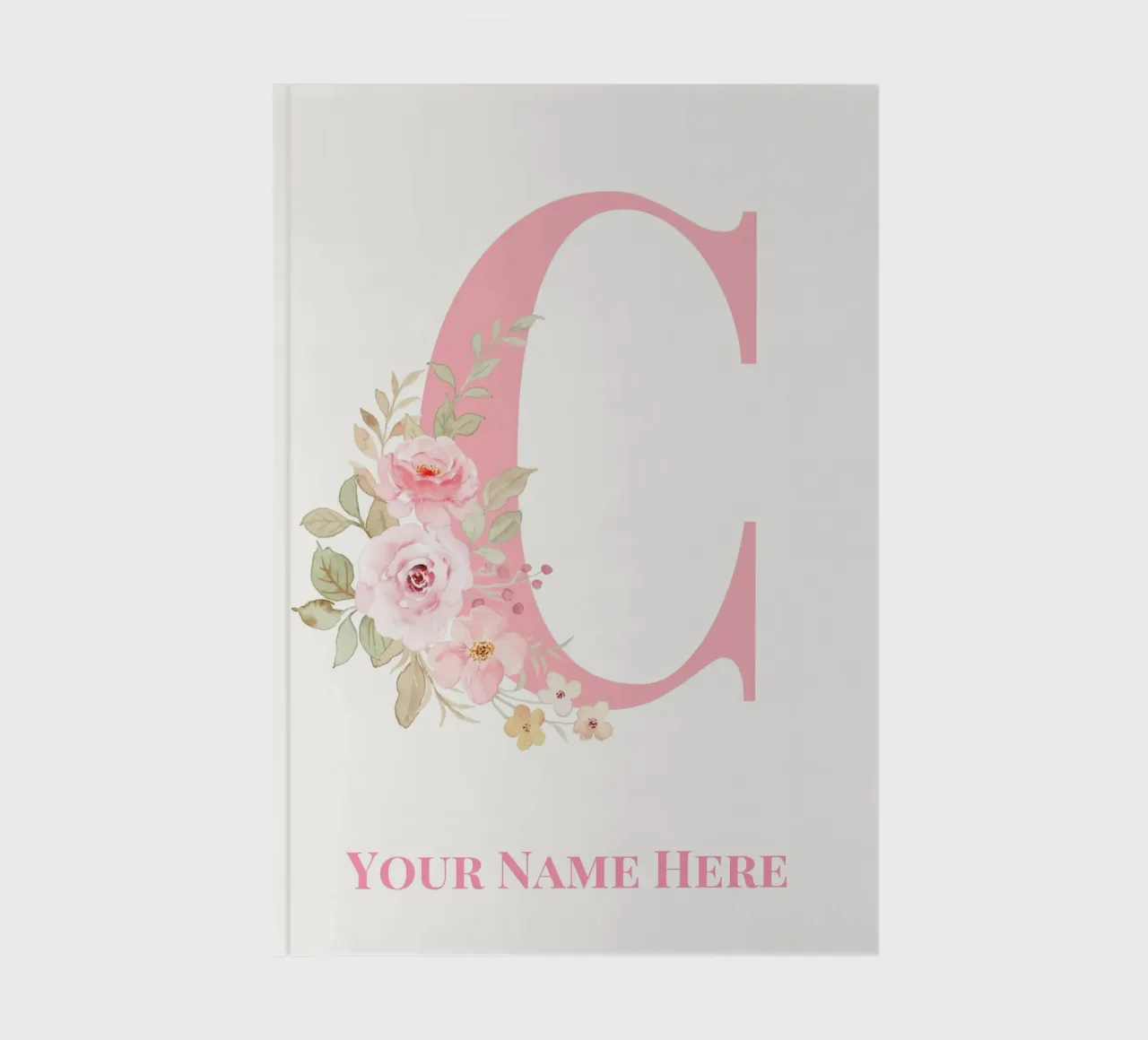 Letter C, Personalized Name Print, Personalized initial notebook by The Custom Letter