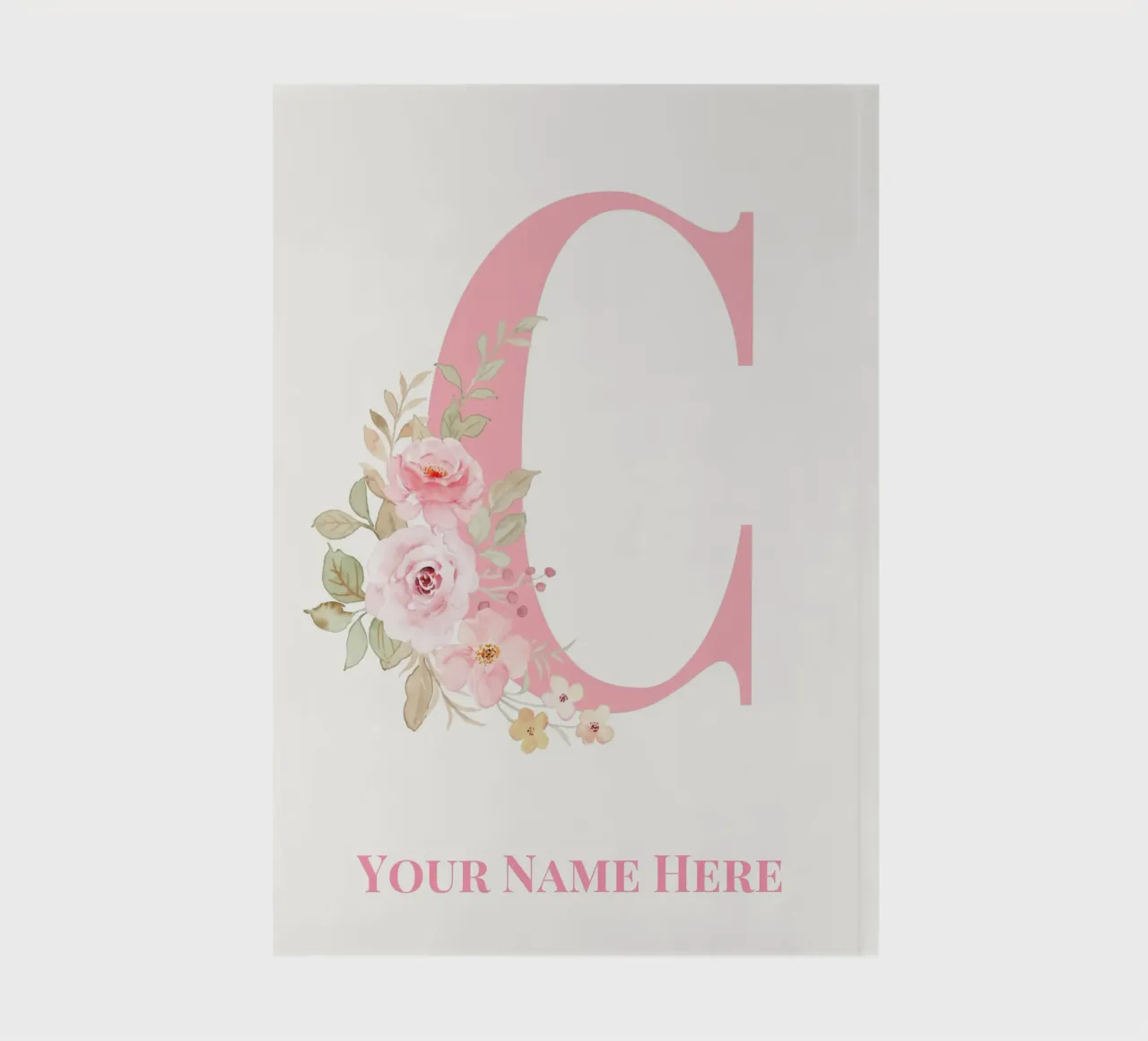 Letter C, Personalized Name Print, Personalized initial notebook by The Custom Letter