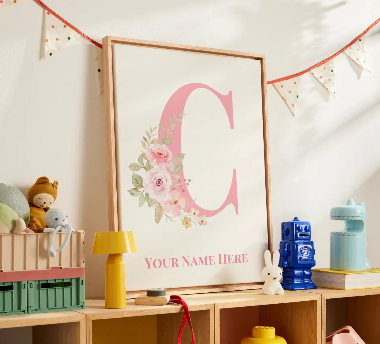 Letter C, Personalized Name Print, Personalized initial canvas by The Custom Letter